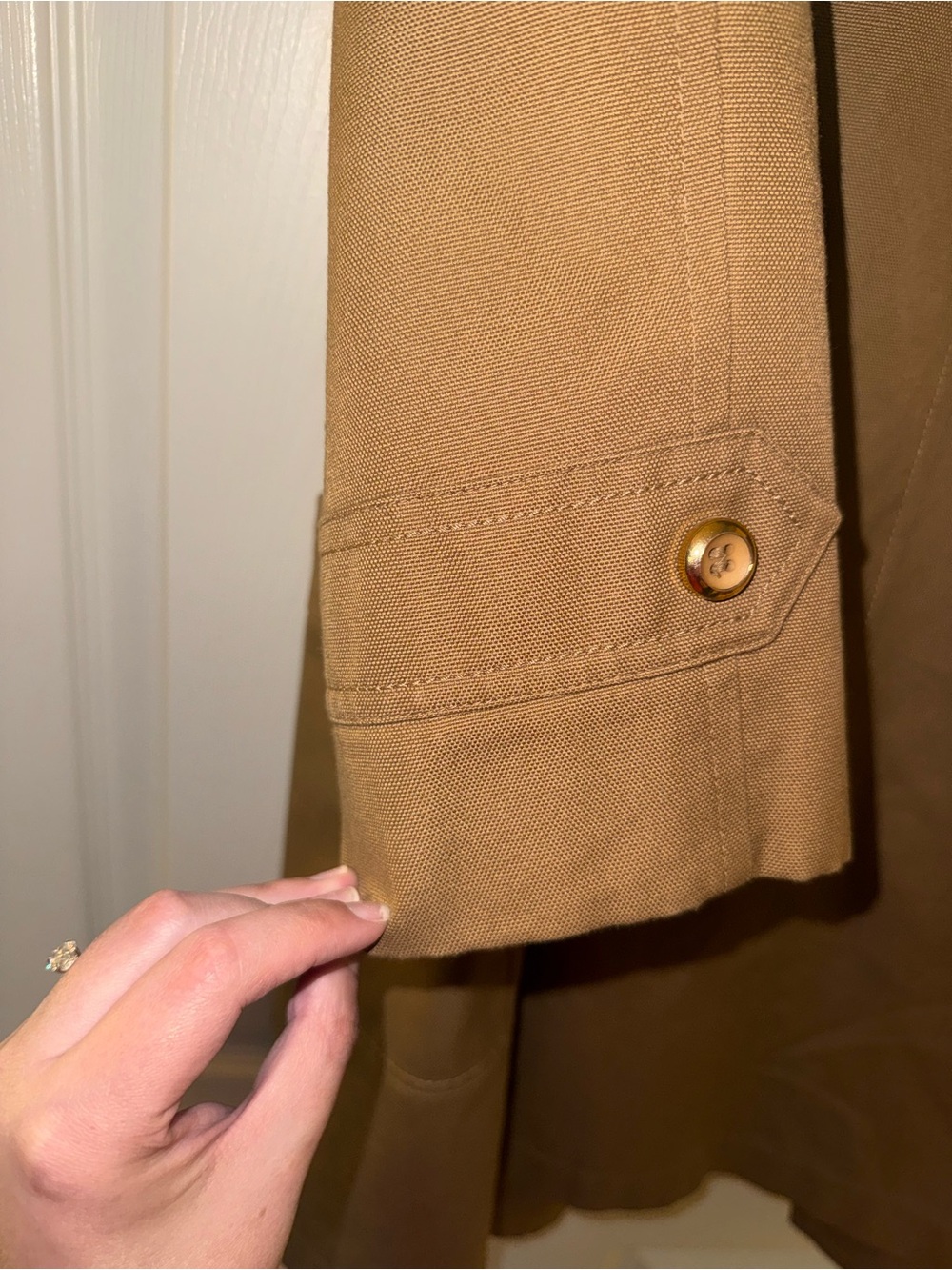 London Fog Tan Trench Coat - Picture 5 of 5